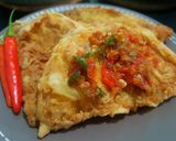 Foto langkah ke 6 dari resep Telur Dadar Krispi Sambal Geprek.