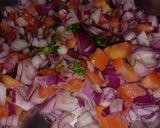 A picture of step 2 of Masala papad.