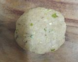 A picture of step 5 of Jawarichi Thecha Bhakri.