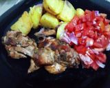 A picture of step 5 of Oven baked potatoes and chicken.