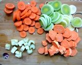 Sok zöldséges csicseriborsó, tejszínes mártásban recept fázis 1 fotója
