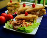 A picture of step 9 of Tex Mex Chilli Sandwich.