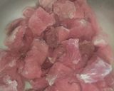 A picture of step 1 of Beef Pulao.