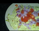 A picture of step 2 of Tricolour chatpati papad chat and salad art 🇮🇳.