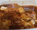 A picture of step 4 of Spicy Drumstick chops.
