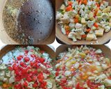 A picture of step 2 of Mixed vegetables Subji.