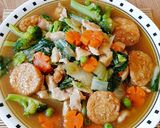 Foto langkah ke 5 dari resep Sapo tahu ayam.