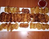 A picture of step 4 of Potatoes & cottage cheese 'pakoras' 🧀🌶️🥔.