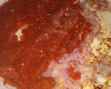 A picture of step 2 of Chicken 65 gravy.