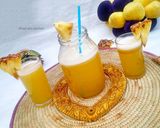 A picture of step 1 of Pineapple ginger punch.