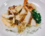 รูปขั้นตอนการทำที่ 2 ของ ข้าวเฉโปหมี(รวมมิตรราดข้าวแบบโรงบ่อน)#ครัวผจญภัย
