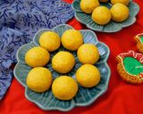 A picture of step 10 of Sugar-Free Moong Dal Ladoos.