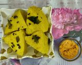 A picture of step 9 of Dhokla.