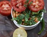 A picture of step 3 of Sprouted Masala Bhel.