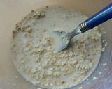 A picture of step 1 of Vickys Peach Melba Overnight Oats, GF DF EF SF NF.