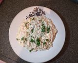 Pas rețetă Paste (spaghete) cu somon afumat și sos de smântână 1 fotografie