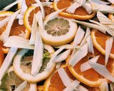 A picture of step 2 of Honey pulled salmon with oranges and fennel🧡.
