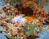 A picture of step 4 of Mung Daal Khichdi or Bhog Khichdi.