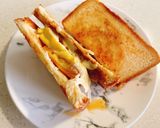 A picture of step 2 of Spam, Cheese, and Egg Sandwich.