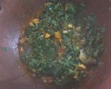 A picture of step 2 of Brinjal Spinach Sabzi.