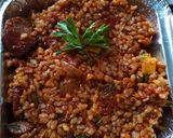 Une image de l'étape 3 de Risotto saucisses fumées à la tomate.