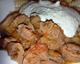 Kapros-gombás zúzapörkölt recept fázis 3 fotója