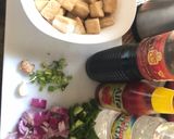 A picture of step 1 of Sweet and Sour Tofu.