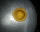 A picture of step 9 of Chandrakala mithai.