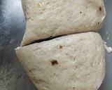 A picture of step 3 of The not so guilty pizza (whole wheat based).