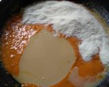 A picture of step 2 of Mango Kesar Peda.