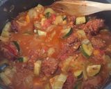 Cukkinis-kolbászos lecsó recept fázis 4 fotója