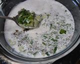 A picture of step 4 of Abdoogh Khiar (Iranian cold cucumber soup).