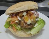 Foto del paso 15 de la receta: Hamburguesa🧀hawaiana🥯🍍🍔