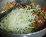 A picture of step 3 of Alfredo fusion pasta.