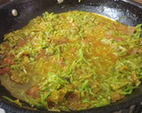 A picture of step 3 of Turai subji (dry).
