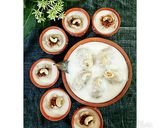 A picture of step 2 of Kandhamula(Sweetpotato) Khira Gaintha Pitha….Odia Cuisine.