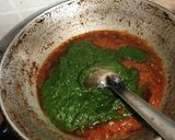 A picture of step 4 of Palak Paneer Dhaba style.