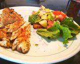 A picture of step 4 of Chicken vegetable steak.