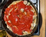 A picture of step 4 of Sausages and Mushrooms Pasta.
