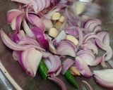A picture of step 1 of Hyderabadi Paneer.