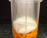 A picture of step 1 of Mango lassi #CA2025.