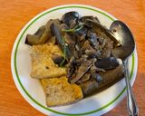 A picture of step 4 of Braised Eggplant with Tofu.