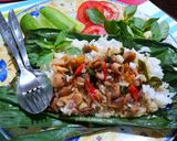Foto langkah ke 7 dari resep Nasi bakar cumi asin.
