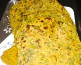 A picture of step 2 of Meethi thepla.