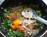 A picture of step 4 of Jowar dumpling with Veg Methi.