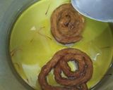A picture of step 8 of Singhada jalebi.