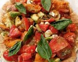 Foto del paso 10 de la receta Ensalada de Tomate y Albaricoques a la Plancha sobre Pan Khobz Relleno de Queso
