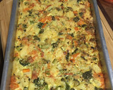 Foto del paso 4 de la receta: Tortilla bien saludable de papas, zanahorias y brócoli al horno