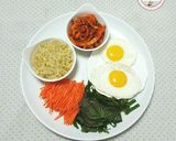 Hình bước làm 7 của món Cơm Trộn Mực Giá Tương 😍 오징어 콩나물 비빔밥