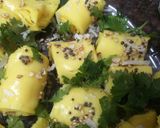 A picture of step 11 of Khandvi.